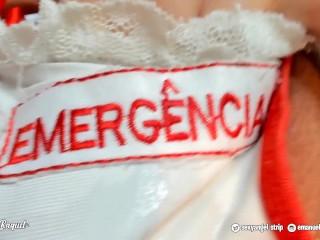 Naught Nurse! BEAUTIFUL AGONY CUMMING WITH MY HITACHI! ENFERMEIRA GOZANDO